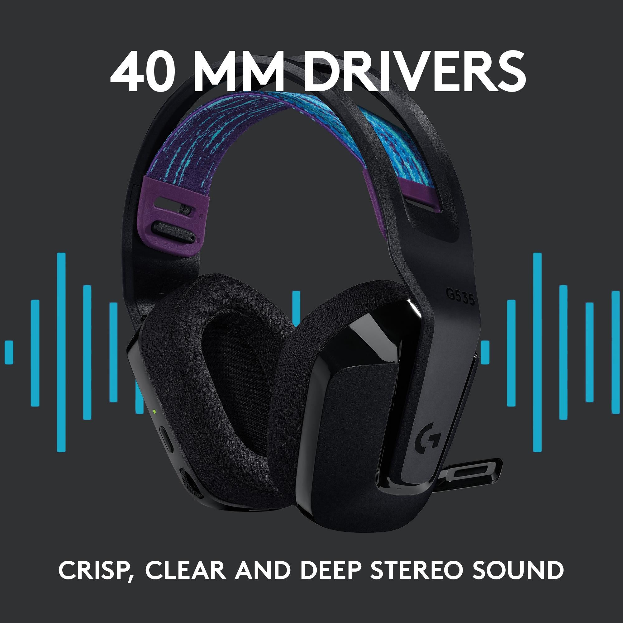 Logitech G535 LIGHTSPEED Wireless Gaming Headset (Black)