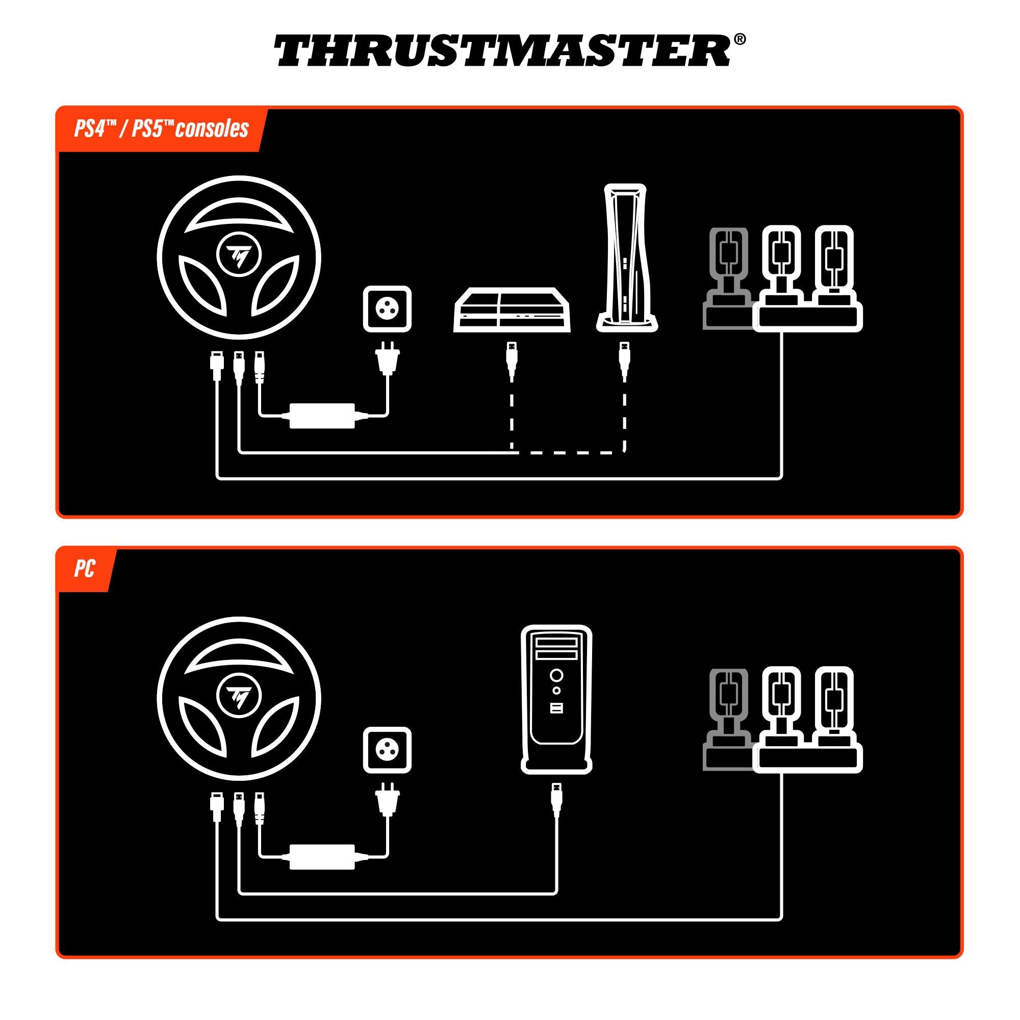 Thrustmaster T598 Direct Axial Drive Force Feedback Racing Wheel for PlayStation & PC