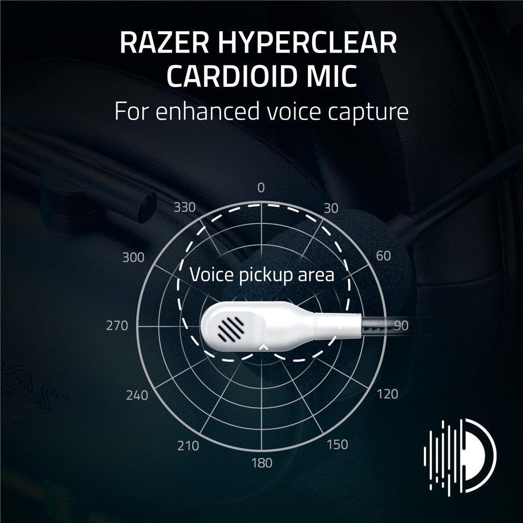 Razer BlackShark V2 X Wired Esports Headset for PlayStation (White)