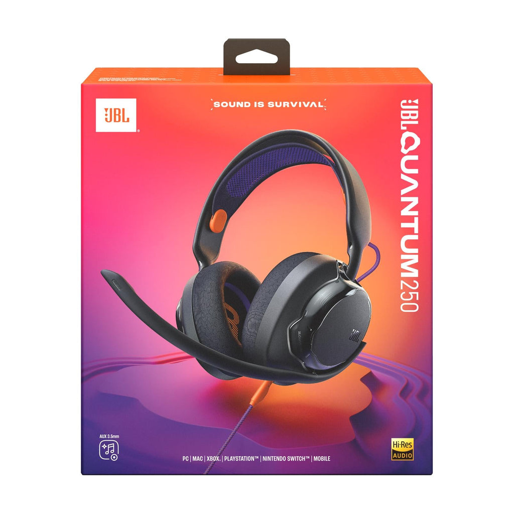 JBL Quantum 250 Gaming Wired Over-Ear Headset (Black)